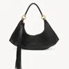 Chloé Hobo Bag Shoulder Bag In Black Leather In Black