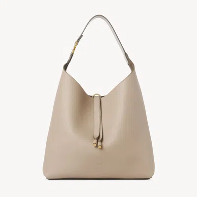 CHLOÉ MARCIE HOBO BAG IN GRAINED LEATHER BROWN SIZE ONESIZE 100% CALF-SKIN LEATHER