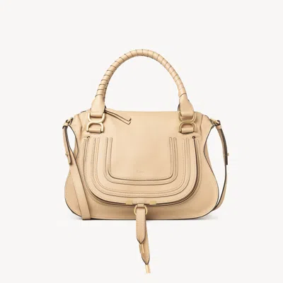 Chloé Sac Marcie En Cuir Grainé In Brown