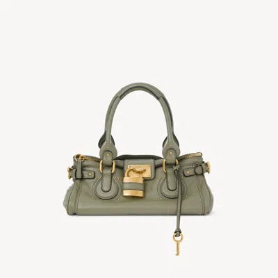 Chloé Sac Paddington En Cuir Grainé In Green
