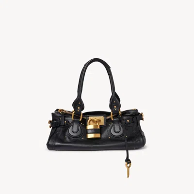 Chloé Sac Paddington En Cuir Grainé In Black