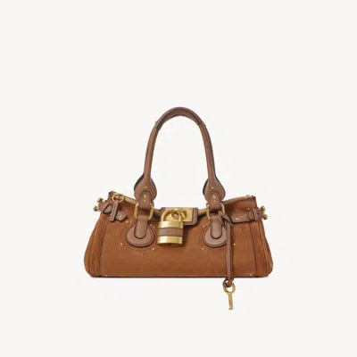 Chloé Sac Paddington En Cuir Velours In Brown