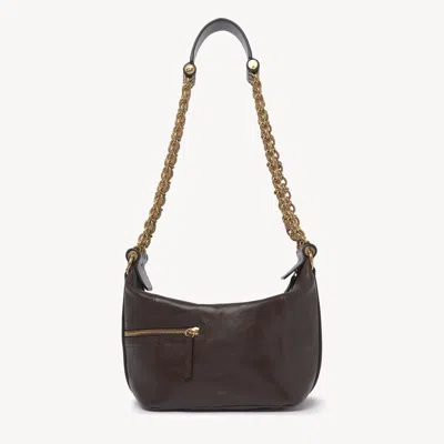 CHLOÉ CAMERA CHAIN BAG IN SHINY LEATHER BROWN SIZE ONESIZE 100% BUBALUS BUBALIS, FARMED, COO ITALY