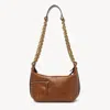 Chloé Sac Porté Épaule Camera Chain En Cuir Brillant Femme Brun Taille Onesize 100% Bubalus Bubalis, Farme In Brown