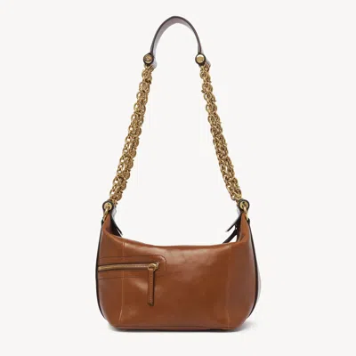 Chloé Sac Porté Épaule Camera Chain En Cuir Brillant Femme Brun Taille Onesize 100% Bubalus Bubalis, Farme In Brown
