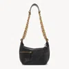 Chloé Sac Porté Épaule Camera Chain En Cuir Brillant Femme Noir Taille Onesize 100% Bubalus Bubalis, Farme In Black