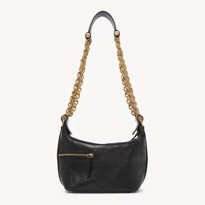 CHLOÉ CAMERA CHAIN BAG IN SHINY LEATHER BLACK SIZE ONESIZE 100% BUBALUS BUBALIS, FARMED, COO ITALY