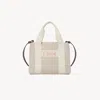 Chloé Sac Porté Épaule  Femme Rose Taille Onesize 56% Jute, 27% Coton, 14% Viscose, 3% Lyocell, Cuir In Pink