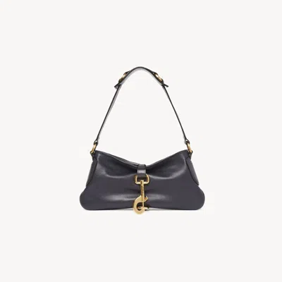 Chloé Kerala 25 Black Shoulder Bag In Navy Blue