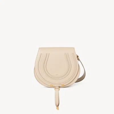 Chloé Sac Porté Épaule Marcie En Cuir Grainé In Sand