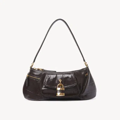 Chloé Sac Porté Épaule The 99 En Cuir Effet Crocodile Femme Brun Taille Onesize 100% Cuir De Veau In Brown