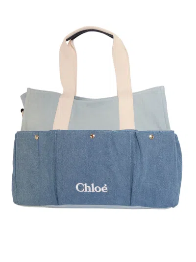 Chloé Kids'  Sacca Fasciatoio In Blue