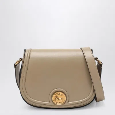 Chloé Saddle Horse Medal Bag In Hammered Pink Leather Women In Brown