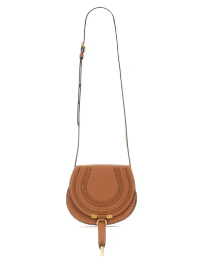 Chloé "saddle Marcie" Bag Small In Brown