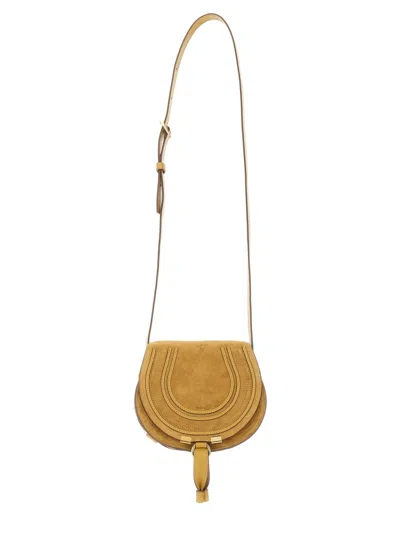 Chloé Saddle Marcie Bag Small In Gold