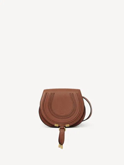 Chloé "saddle Marcie" Crossbody Bag In Brown