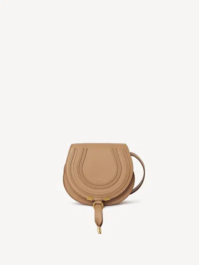 Chloé "saddle Marcie" Crossbody Bag In Sand
