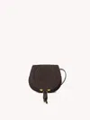 Chloé Small Marcie Saddle Bag In Suede Leather In Black