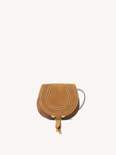 Chloé "saddle Marcie" Crossbody Bag Small In Sand