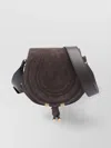 Chloé Saddle Shape Shoulder Bag With Suede Finish