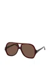 Chloé Salomé Pilot-frame Sunglasses In Brown