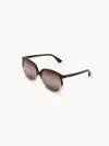 Chloé Salomé Sunglasses In Gradient Brown