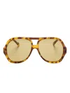 Chloé Women Ch0289s Sunglasses In Yellow