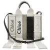 Chloé Chloe Sand Linen Woody Small Logo Tote In Sand