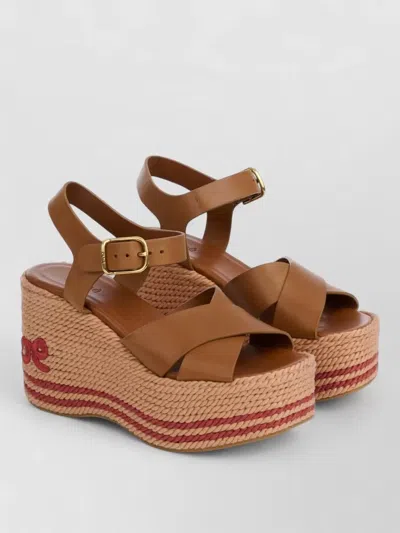 Chloé Sand Wedge Sandals Recycled Cord Espadrilles
