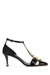 Chloé 70mm Cleia Studded Patent Leather Pumps In Black