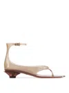 Chloé Jelly Brown Sandals With Logo Imprinted On The Side And Ankle Buckle Closure In Tpu Woman In Neutral
