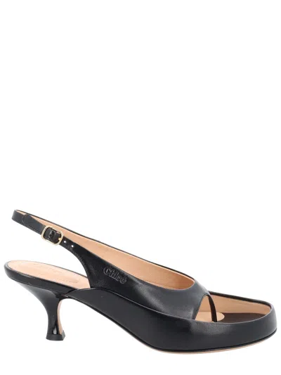 Chloé Sandalo "junie" Con Tacco In Black