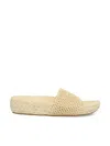 Chloé Isla Crocheted Raffia Slides