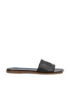 Chloé Logo-embellishment Flat Sandals In Black