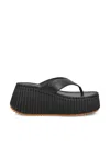 Chloé Thick-soled Slippers In Black