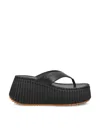 Chloé Thick-soled Slippers In Black