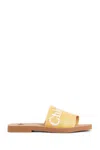Chloé Woody Logo Embroidered Flat Slides