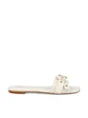 Chloé Marcie Sandals In Leather In Eggshell