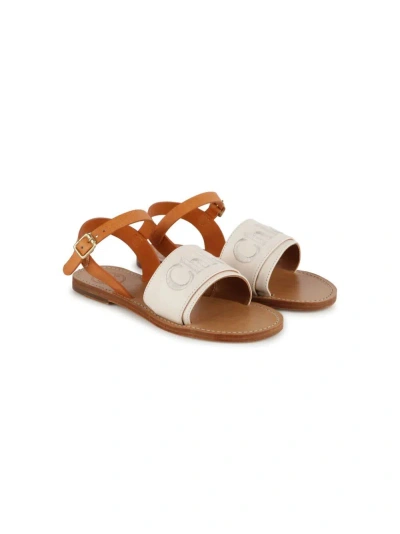 Chloé Kids' Sandals In Ivory