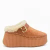 Chloé Women Nama Wedge Mules In Brown