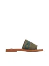 Chloé Khaki Woody Sandals In Sweet Khaki