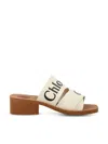 Chloé Woody Logo Slide Sandal In White