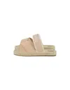 Chloé Kids Logo Canvas Espadrille Slides In Pink