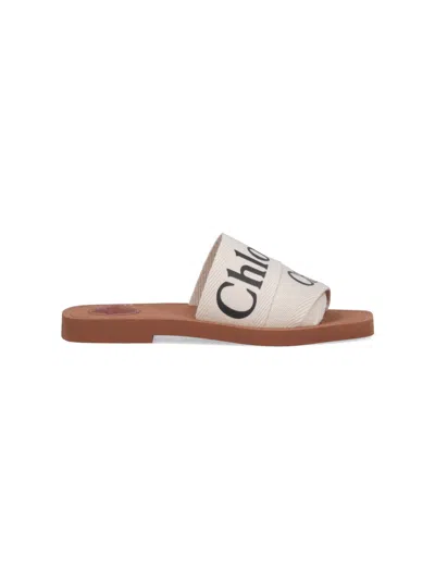 Chloé Sandals "woody" In White
