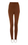 Chloé Satin-finished Cigarette Pants In Brown