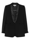 Chloé Satin-lapel Blazer In Black