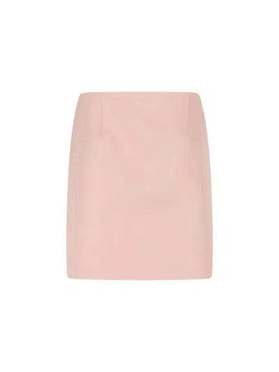 Chloé Technical Duchesse Satin Mini Skirt In Pink