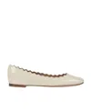 Chloé Scallop-edge Ballet Flats In White