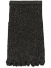 Chloé Fitted Black Skirt With Scalloped Hem In Black