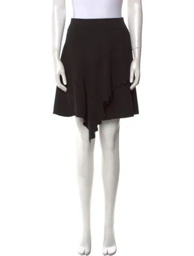 Pre-owned Chloé Scalloped Accent Knee-length Skirt In Black